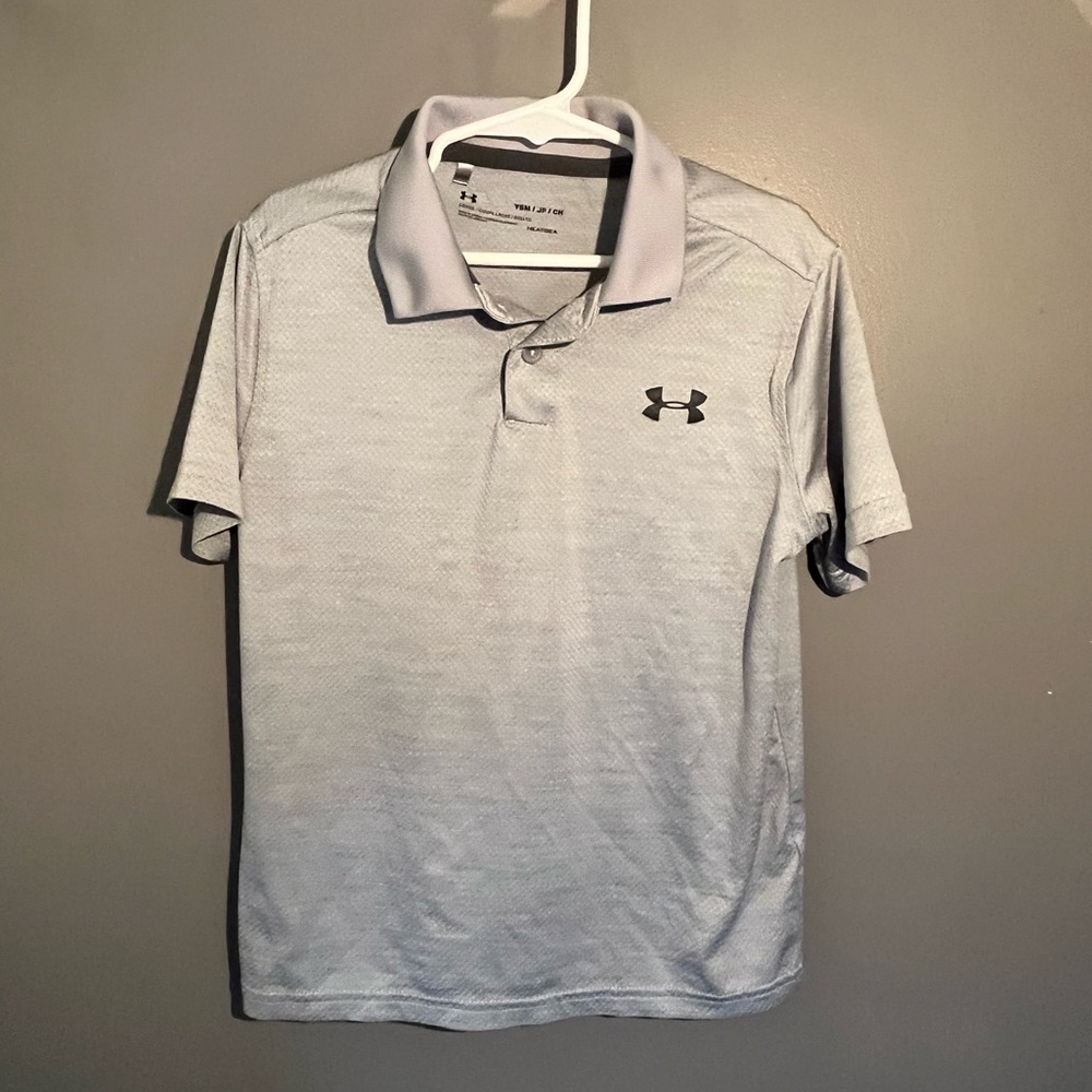 Under Armour Boys Silver Polo